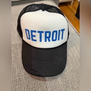 Detroit Trucker Hat in Black and White